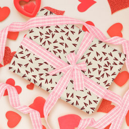 Minimal Burgundy & Cream Hearts Valentine Cadeaupapier