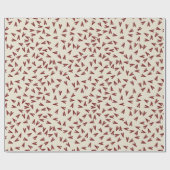 Minimal Burgundy & Cream Hearts Valentine Cadeaupapier (Vlak)