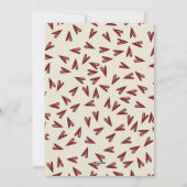 Minimal Burgundy & Cream Hearts Valentine Feestdagenkaart (Achterkant)