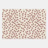 Minimal Burgundy & Cream Hearts Valentine Inpakpapier Vel (Voorkant 2)