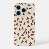 Minimal Burgundy & Cream Hearts Valentine iPhone Hoesje (Achterkant)