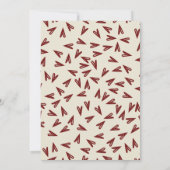 Minimal Burgundy & Cream Hearts Valentine Kaart (Achterkant)