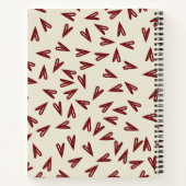 Minimal Burgundy & Cream Hearts Valentine Notitieboek (Achterkant)