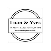 Minimal Business Address Stamp – Clean Name Design Rubberstempel (Afrduk)