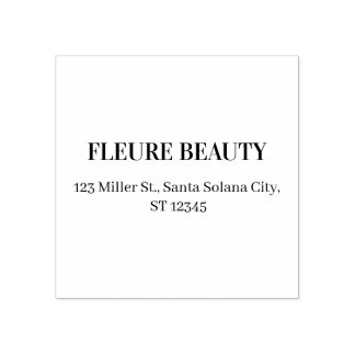 Minimal Business Address Stamp with Company Name Rubberstempel