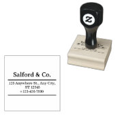 Minimal Business Address Stamp with Name & Phone Rubberstempel (Gestempeld)