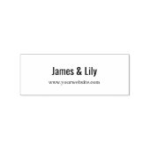 Minimal Business Address Stamp with Name & Website Rubberstempel (Gestempeld)