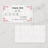 Minimal Business Card with East Asian Motifs Visitekaartje (Voorkant / Achterkant)