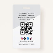  Minimal Business Employee Photo | ID Card Badge (Achterkant)
