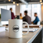 Minimal Business Keepsake Zwart Wit Merk Logo Koffiemok