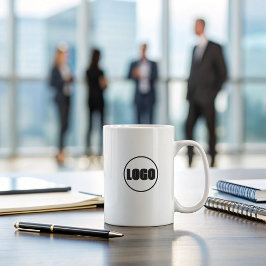 Minimal Business Keepsake Zwart Wit Merk Logo Koffiemok