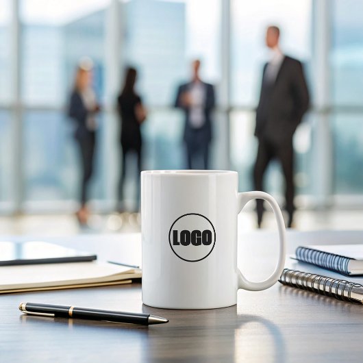 Minimal Business Keepsake Zwart Wit Merk Logo Koffiemok