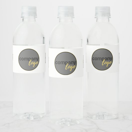 MINIMAL BUSINESS LOGO COMPANY BRANDING WIT WATERFLES ETIKET (Flessen)