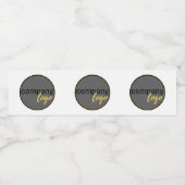 MINIMAL BUSINESS LOGO COMPANY BRANDING WIT WATERFLES ETIKET (Enkel label)