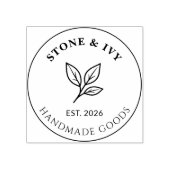 Minimal Business Logo Rubber Stamp Rubberstempel (Afrduk)