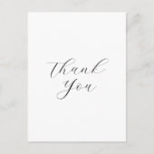Minimal Business Logo Script Bedankt White Briefkaart (Voorkant)
