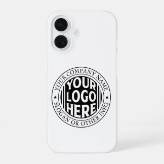 Minimal Business Name And Custom Brand Logo  iPhone 16 Hoesje