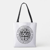 Minimal Business Name And Custom Brand Logo  Tote Bag (Achterkant)