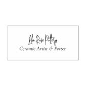 Minimal Business Name Script Handwritten Logo Rubberstempel (Afrduk)