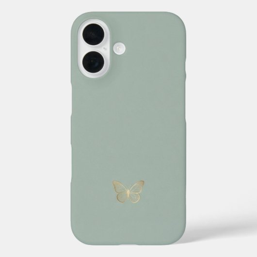 Minimal Butterfly Silhouette iPhone Case (Achterkant)