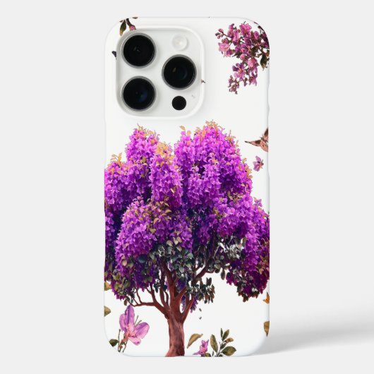 Minimal Butterfly Tree iPhone Case – Bloemen Natuu (Achterkant)