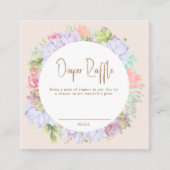 Minimal Cactus Desert Diaper Raffle Baby shower Informatiekaartje (Voorkant)