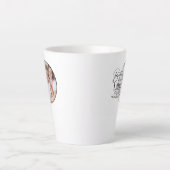 Minimal Calligraphy Photo Birthday Mother-in-law Latte Mok (Voorkant)