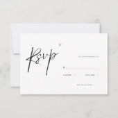 Minimal Calligraphy Typo Wedding  RSVP Kaartje (Voorkant)
