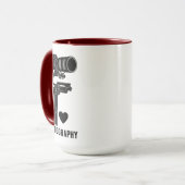 Minimal Camera Illustration Photography Mug Mok (Voorkant links)
