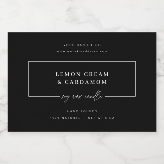 Minimal Candle Jar Sticker Product Label (Enkel label)