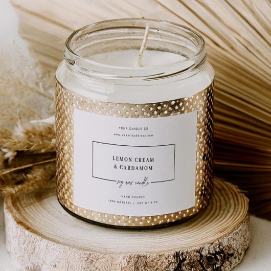 Minimal Candle Jar Sticker Product Label