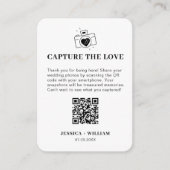 Minimal Capture the Love QR code Sign Informatiekaartje (Voorkant)
