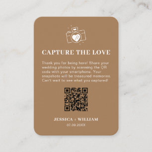 Minimal Capture the Love QR code Sign Informatiekaartje