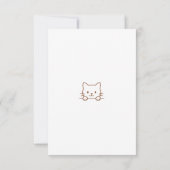 Minimal Cat Doodle Card | Line Drawing Bedankkaart (Achterkant)