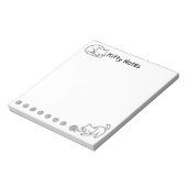 Minimal Cat Doodle Notepad  Notitieblok (Linkerzijde)