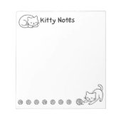 Minimal Cat Doodle Notepad Notitieblok (Voorkant)