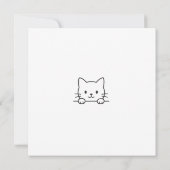 Minimal Cat Doodle Thank You Card (Achterkant)