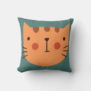 Minimal Cat Face Sierkussen   Speelse Kinder kamer