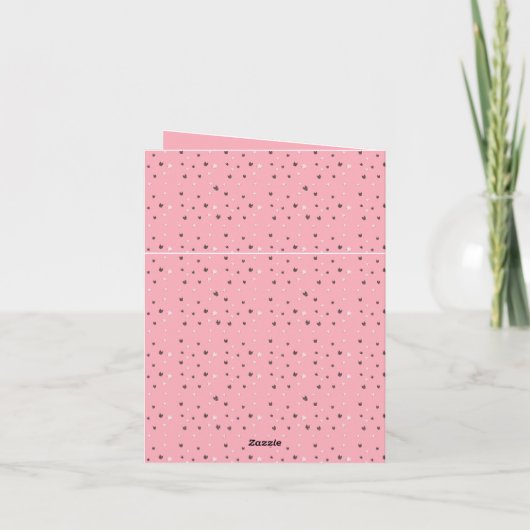 Minimal Cat Faces Pattern on Pink – Cute Pastel (Achterkant)