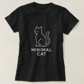 Minimal Cat Line Art T-Shirt (Design voorkant)