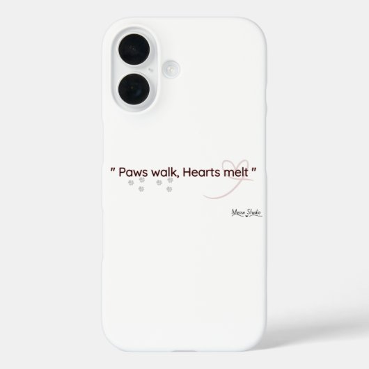 Minimal Cat Lover Phone Case (Achterkant)