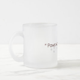 Minimal Cat Paw Lovers Frosted Mug Matglas Koffiemok