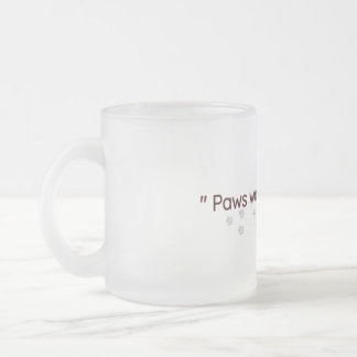 Minimal Cat Paw Lovers Frosted Mug Matglas Koffiemok