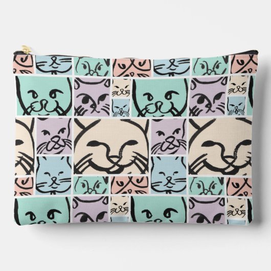 Minimal Cats Line Art Collage Etui (Voorkant)