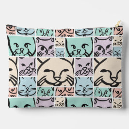 Minimal Cats Line Art Collage Etui
