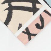 Minimal Cats Line Art Collage Fleece Deken (Hoek)