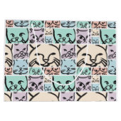 Minimal Cats Line Art Collage Groot Cadeauzakje (Achterkant)