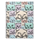 Minimal Cats Line Art Collage Notitieboek (Voorkant)