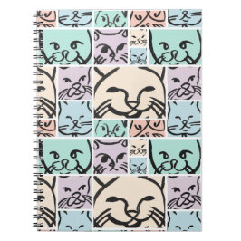 Minimal Cats Line Art Collage Notitieboek