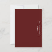 Minimal CELEBRATE | Deep Red Holiday Greeting Kaart (Achterkant)